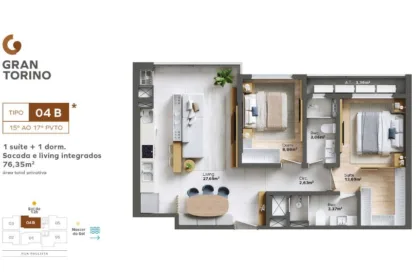 Apartamento para Venda em Balneário Piçarras no Itacolomi com 2 Quartos e 77m² | Piscina e Varanda Gourmet - Foto 14