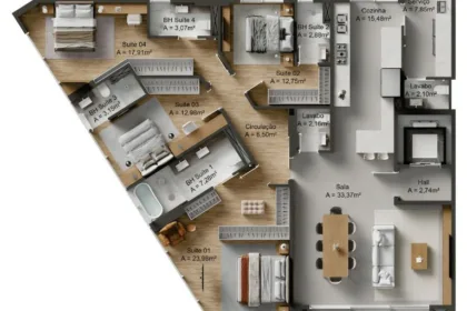 Apartamento para Venda em Itajaí no Centro com 4 Quartos e 200m² | Piscina e Varanda Gourmet - Foto 14
