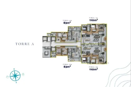 Apartamento para Venda em Itajaí no Praia Brava de Itajaí com 3 Quartos e 110m² | Piscina e Varanda Gourmet - Foto 3