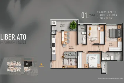 Apartamento para Venda em Itajaí no São Judas com 2 Quartos e 67m² | Piscina e Varanda Gourmet - Foto 2
