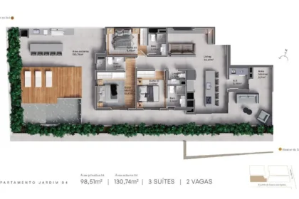 Apartamento para Venda em Barra Velha no Itajuba com 3 Quartos e 98m² | Varanda Gourmet e Salão de Festas - Foto 5