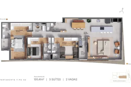 Apartamento para Venda em Barra Velha no Itajuba com 3 Quartos e 98m² | Varanda Gourmet e Salão de Festas - Foto 8