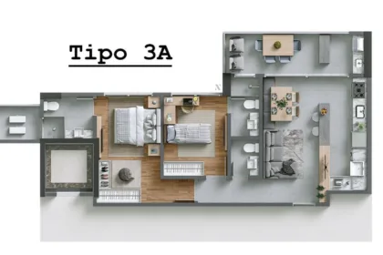 Apartamento para Venda em Itajaí no Praia Brava de Itajaí com 3 Quartos e 110m² | Piscina e Varanda Gourmet - Foto 4