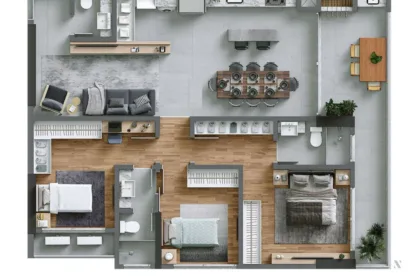 Apartamento para Venda em Itajaí no Praia Brava de Itajaí com 3 Quartos e 110m² | Piscina e Varanda Gourmet - Foto 7