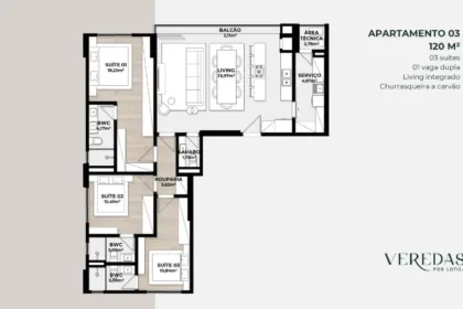 Apartamento para Venda em Itajaí no Fazenda com 3 Quartos e 120m² | Piscina e Varanda Gourmet - Foto 4