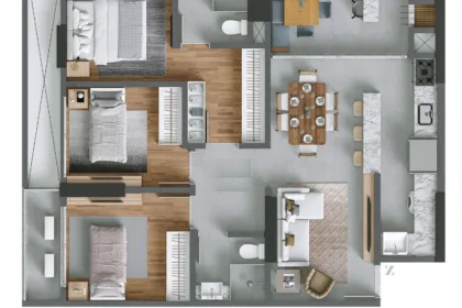 Apartamento para Venda em Itajaí no Praia Brava de Itajaí com 3 Quartos e 110m² | Piscina e Varanda Gourmet - Foto 6