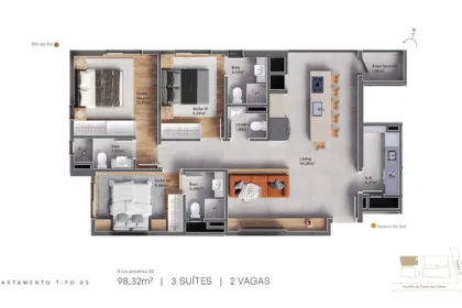 Apartamento para Venda em Barra Velha no Itajuba com 3 Quartos e 98m² | Varanda Gourmet e Salão de Festas - Foto 9