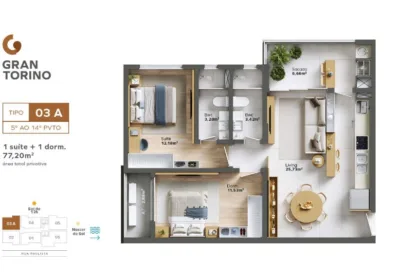 Apartamento para Venda em Balneário Piçarras no Itacolomi com 2 Quartos e 77m² | Piscina e Varanda Gourmet - Foto 11