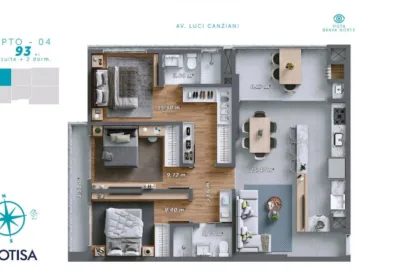 Apartamento para Venda em Itajaí no Praia Brava de Itajaí com 3 Quartos e 93m² | Piscina e Varanda Gourmet - Foto 10
