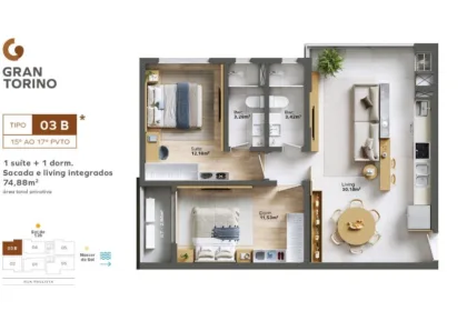 Apartamento para Venda em Balneário Piçarras no Itacolomi com 2 Quartos e 77m² | Piscina e Varanda Gourmet - Foto 12