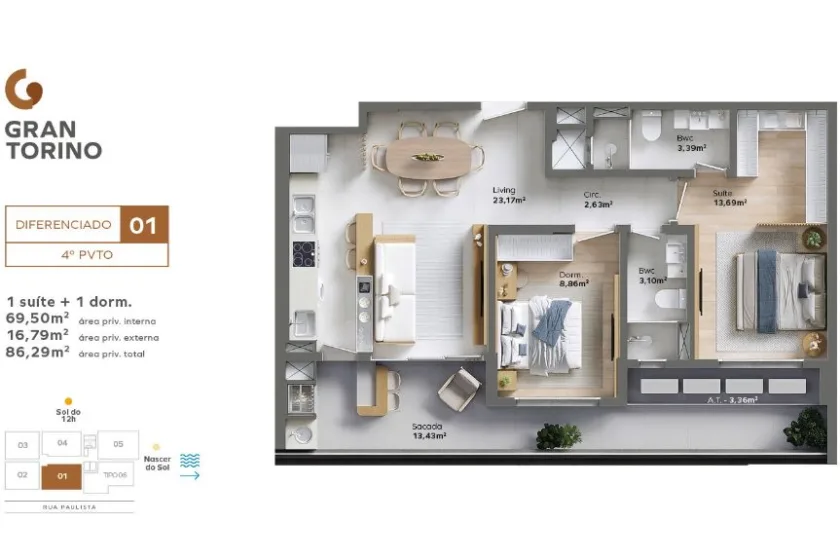 Apartamento para Venda em Balneário Piçarras no Itacolomi com 2 Quartos e 77m² | Piscina e Varanda Gourmet - Foto 1