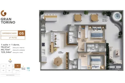 Apartamento para Venda em Balneário Piçarras no Itacolomi com 2 Quartos e 77m² | Piscina e Varanda Gourmet - Foto 5